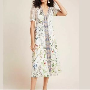 Anthropology geisha designs floral dress